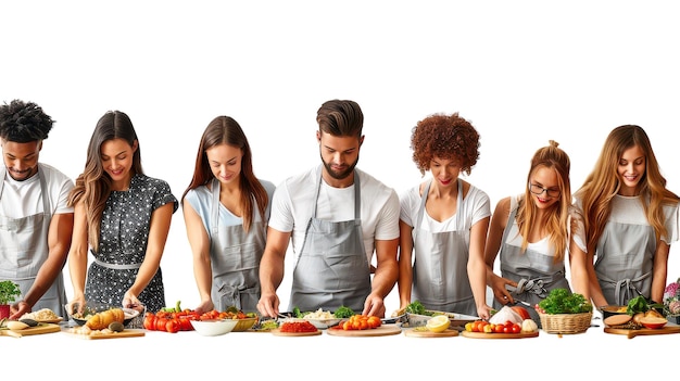 Team cooks smiling in kitchen